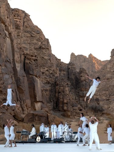 dancers on outdoor stage