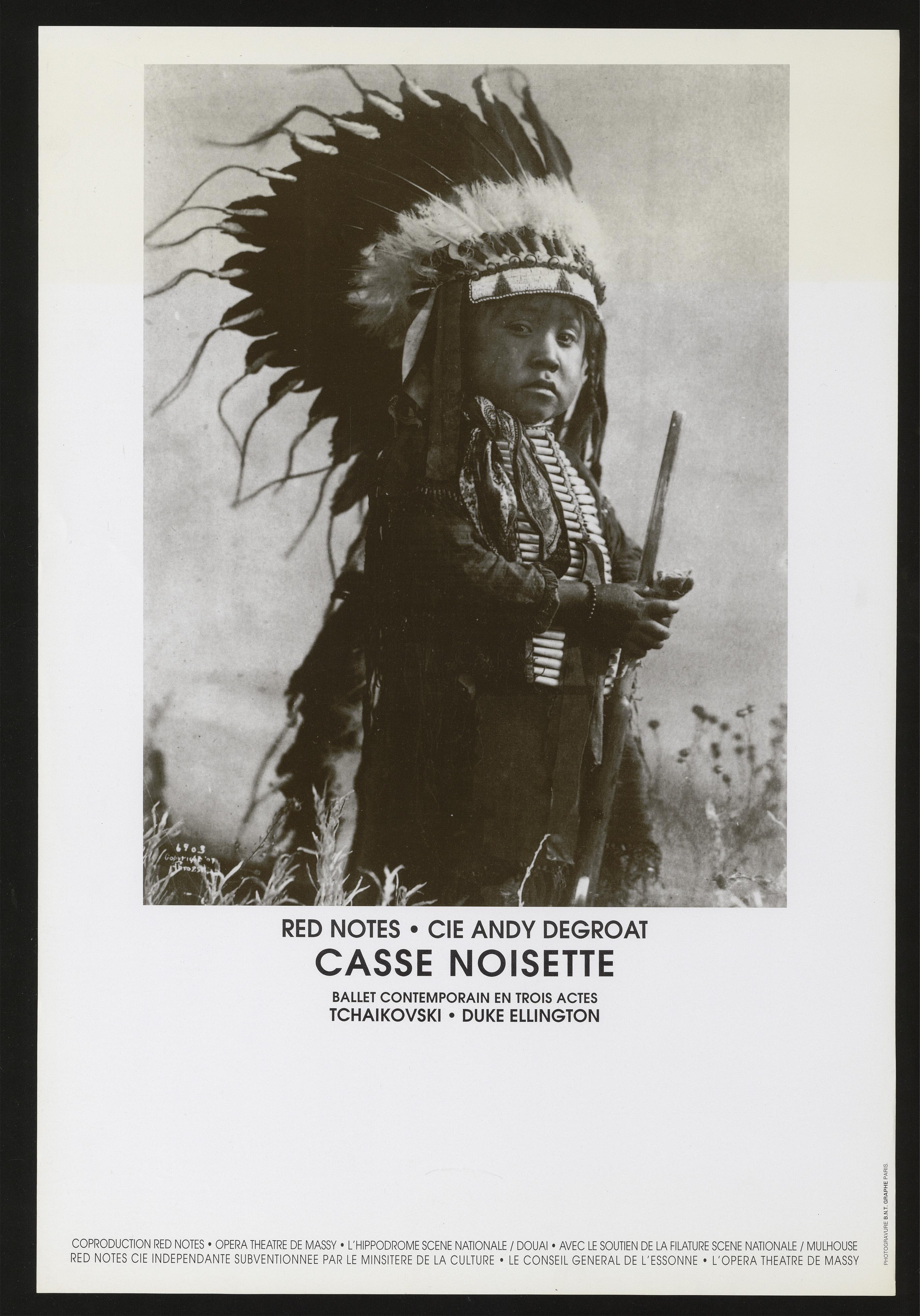 Affiche de Red Notes-Cie Andy De Groat pour "Casse-noisette", 1994 - Médiathèque du CND-Fonds Andy De Groat. 