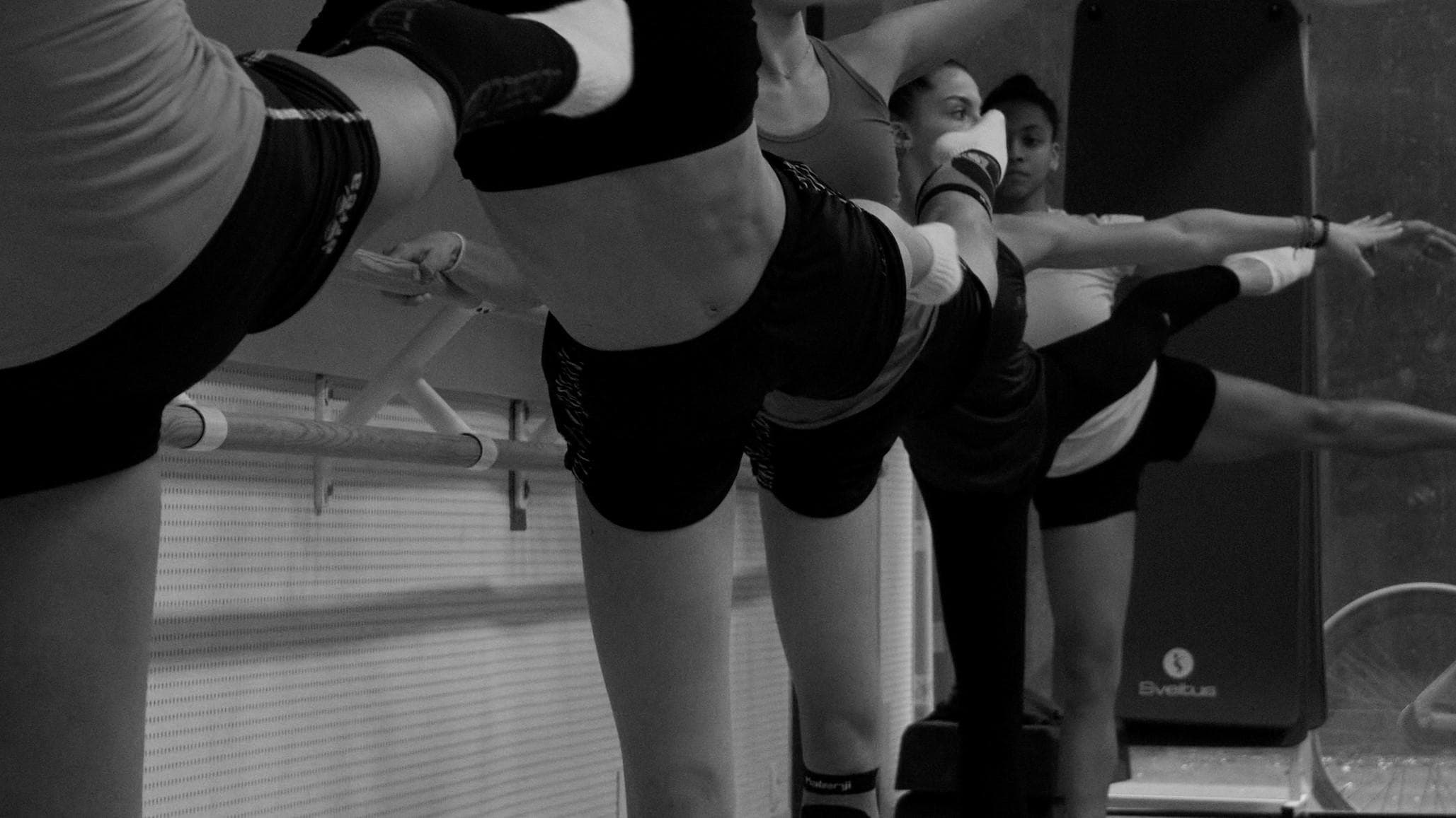 Gymnasts at the barre