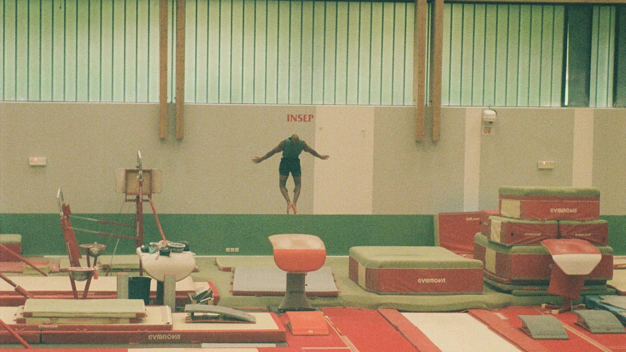 Gymnast on vault