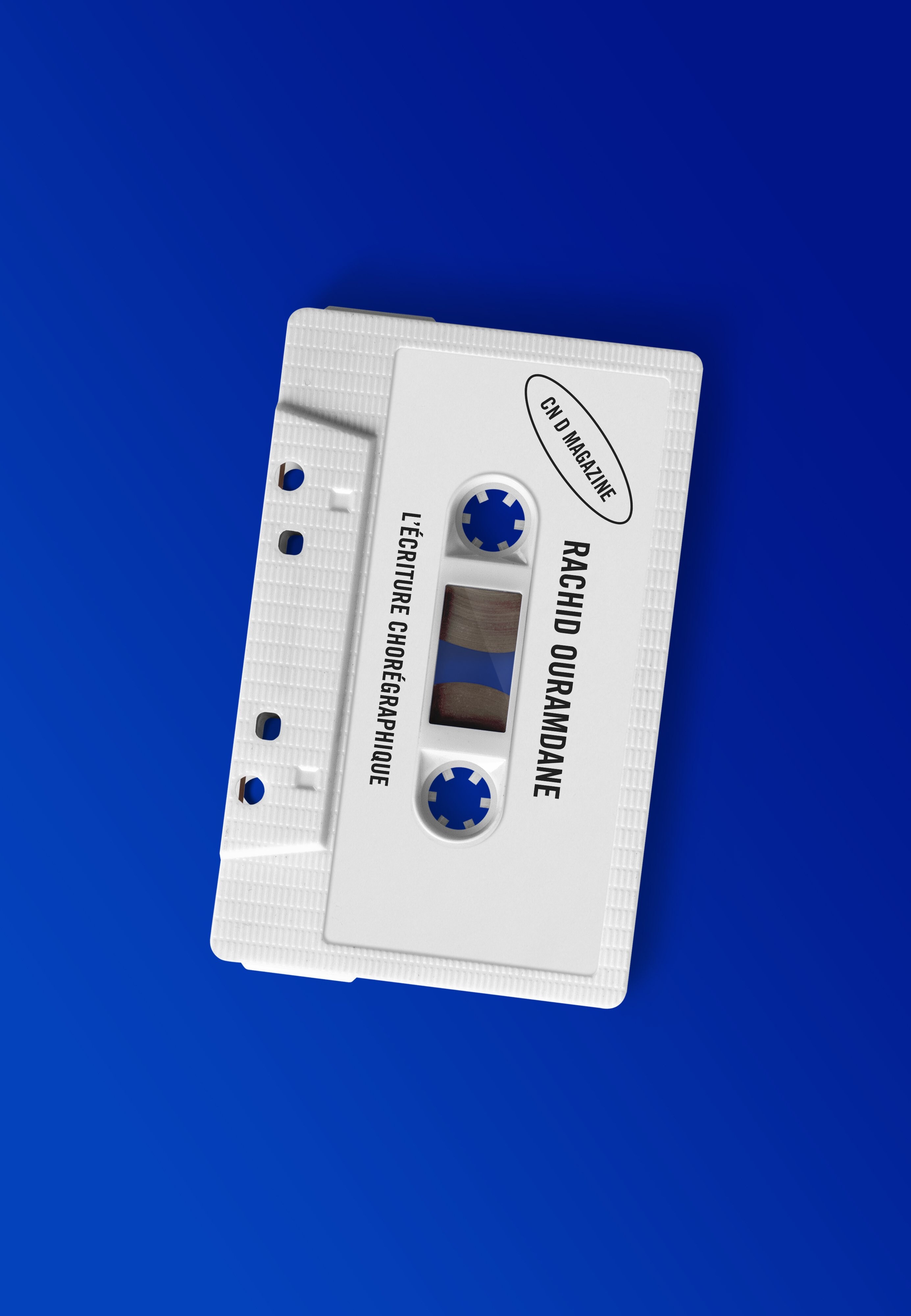 Cassette sur un fond bleu