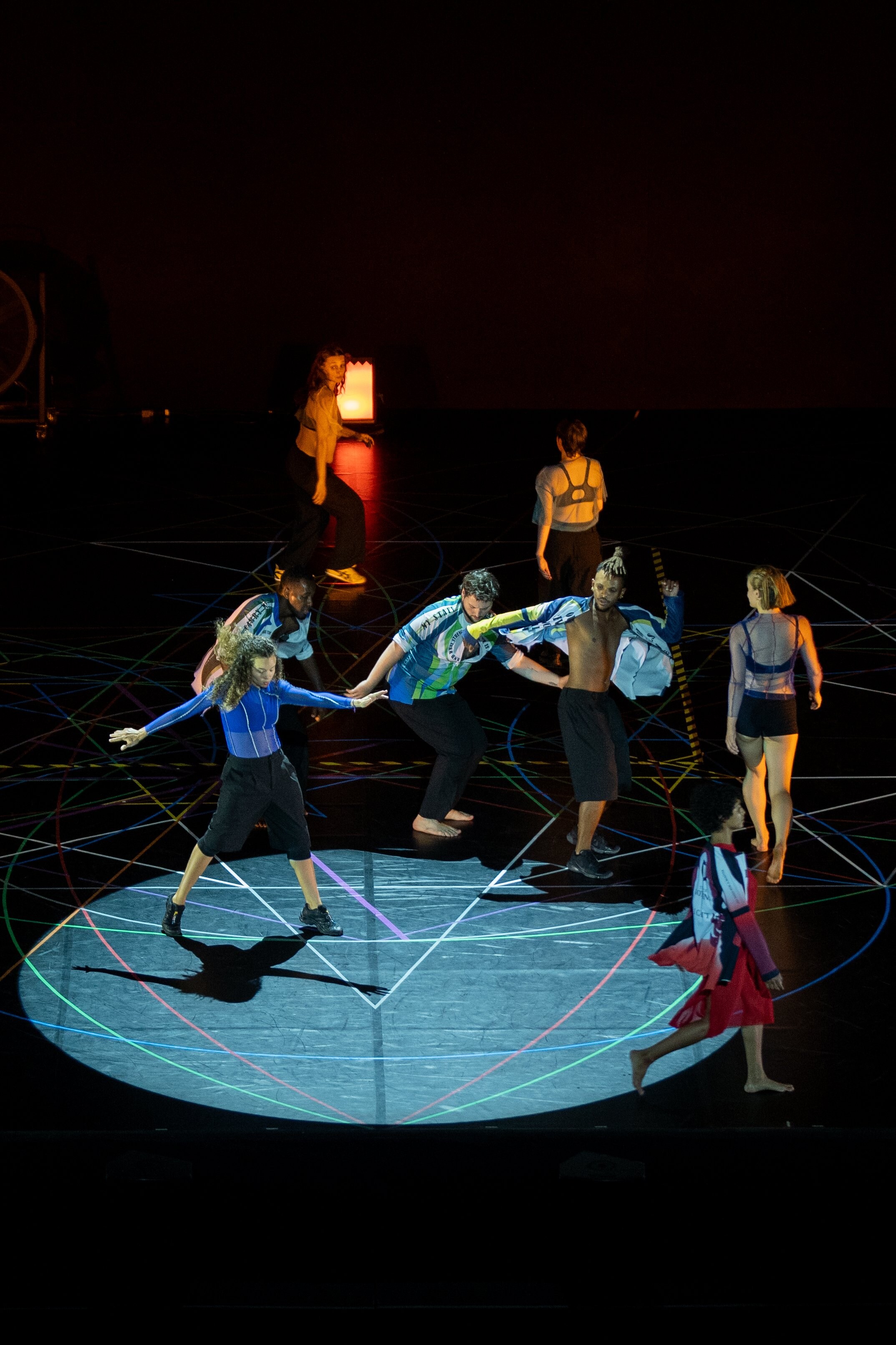 Dancers' group in Exit Above