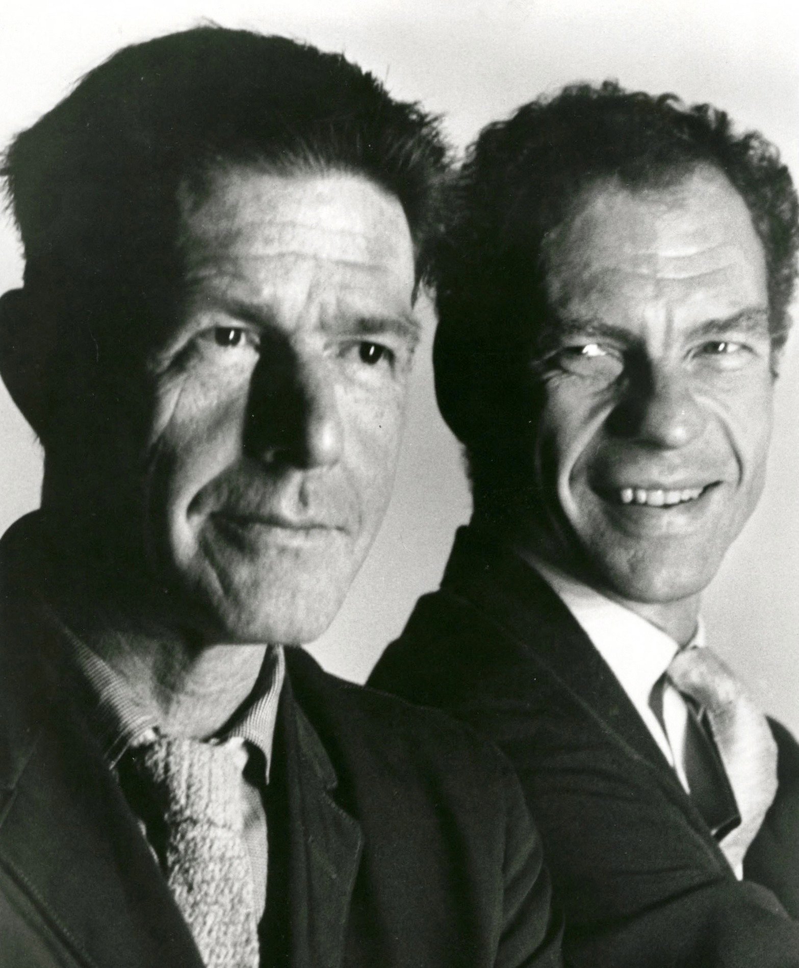 John Cage, compositeur americain composer and Merce Cunningham americain dancer and choreographer