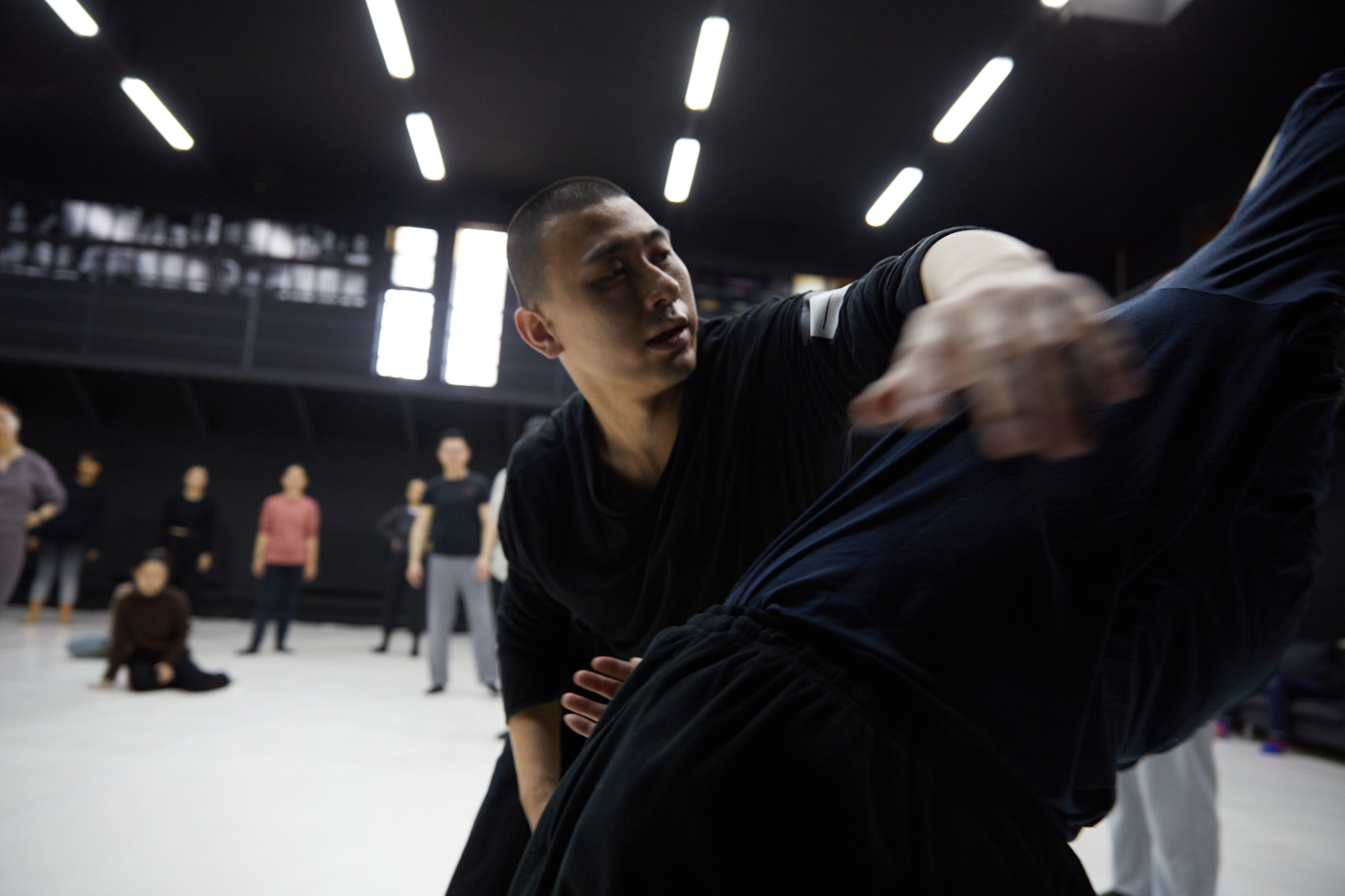 A dancer in action