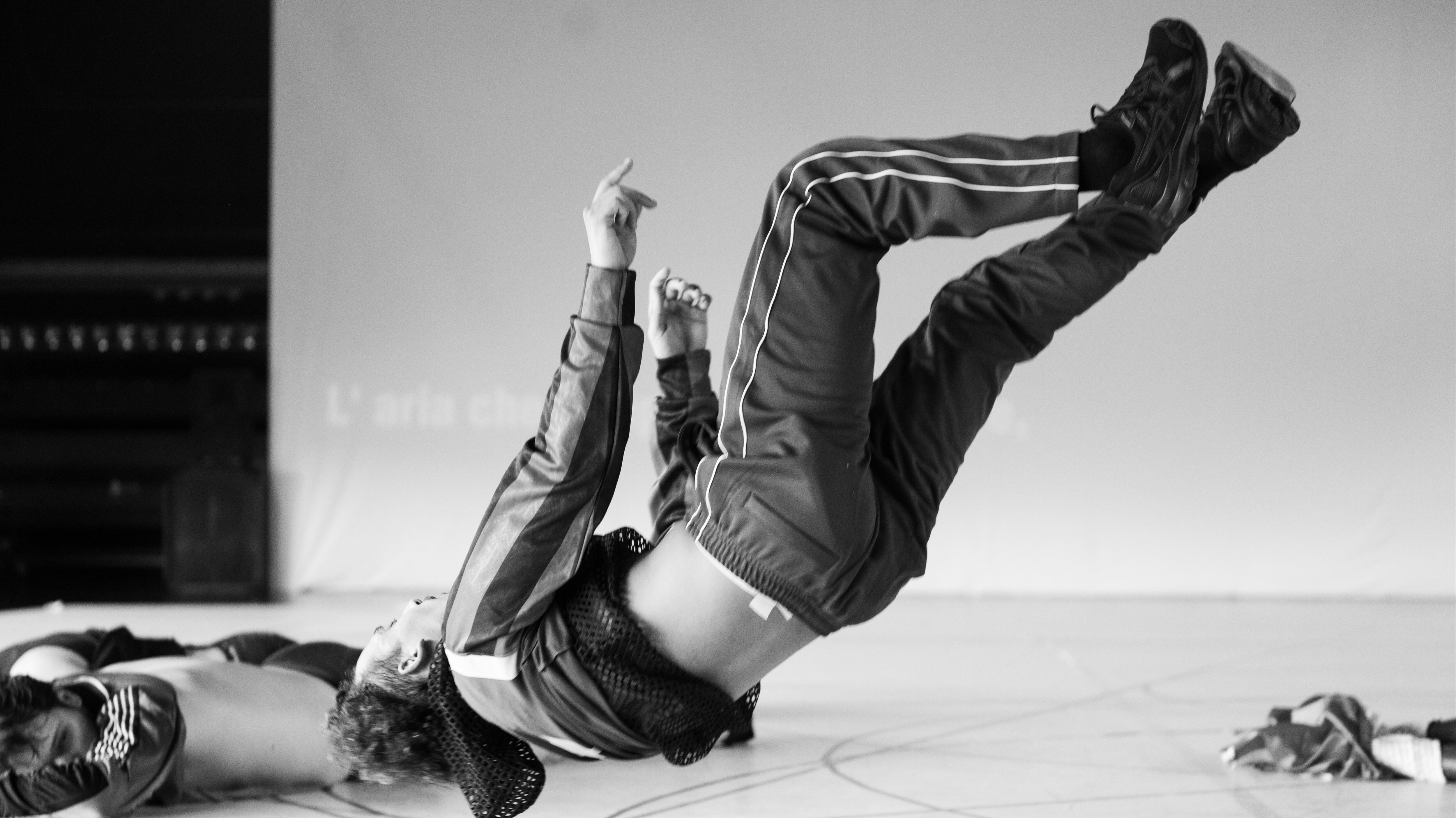 Weightless floating dancer.