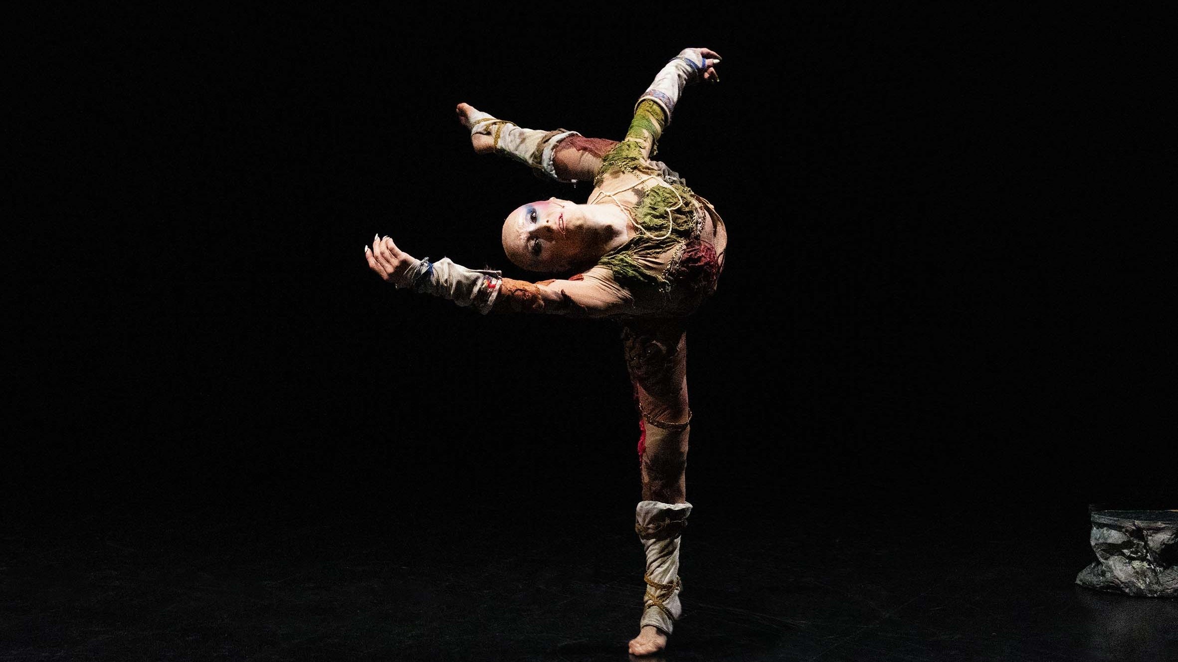 Dancer on a black background